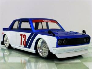 ■JADA TOYS 1/24 1973 DATSUN 510 WIDEBODY BLUE■ダットサン 日産