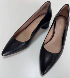 COLE　HAAN　コールハーン　BLOCK　HEEL　PUMP　４５MM 　６B　２３ｃｍ　ＢＬＡＣＫ　Ｗ２６４２９　パンプス　黒　ブラック　