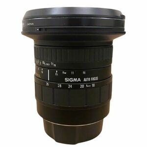 ★【SIGMA/シグマ】SIGMA AUTO FOCUS 18-35mm 1:3.5-4.5 カメラ レンズ ブラック/黒色 家電 アンティーク コレクション★15791