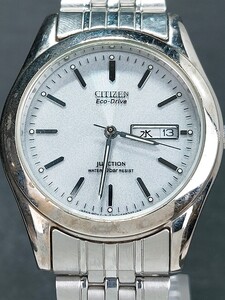 美品 CITIZEN シチズン エコドライブ JUNCTION ジャンクション E100-K002150 アナログ ソーラー 腕時計 メタルベルト 3針 動作確認済み