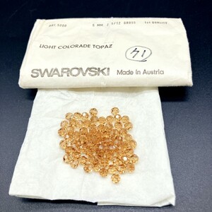 ☆ほぼ未使用 SWAROVSKI スワロフスキー ヴィンテージ ルース 5000 6mm 2 6/12gross Light colorade topaz トパーズ ビーズ R-148