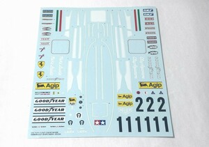 タミヤ 1/12 フェラーリ 312T ステッカー プラモデル 1975 1976 12019 ビッグスケールシリーズ マーク デカール