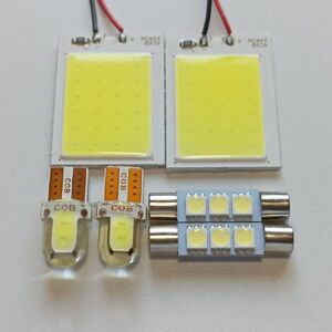 UZZ40 ソアラ 超爆光! T10 LED ルームランプ COB 全面発光 6個セット トヨタ /c24/c2/f3