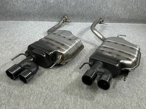 美品/低走行 レクサス LS500 VXFA 純正OP TRD スポーツマフラー HEV MS153-50002 ステンレススチール φ85mm ダーククローム 管理22614