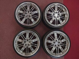 送料無料【WORK】ヴァリアンツァ F2S 8.5J×20インチ +45 PCD114.3-5穴 ☆225/30R20★4本[中古アルミ]タイヤ&ホイール招きモアイ 千曲店