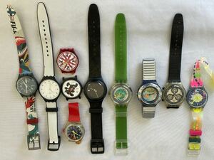 スウォッチ SWATCH クォーツ腕時計5点本体のみ5点10点まとめジャンク品管理番号7-A221