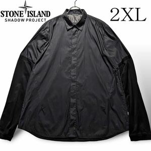 STONE ISLAND SHADOW PROJECT/ストーンアイランドシャドウプロジェクト/メッシュ切り替/テックシャツ/長袖/2XL/ミリタリー/アクロニウム