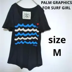 PALM GRAPHICS プリントロゴ 半袖Tシャツ カットソー サーフ M