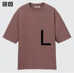 UNIQLO U エアリズムコットンオーバーサイズT（5分袖）ワイン 19 L