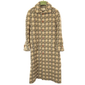 GUCCI グッチ 22SS Jacquard Coat GGジャガードウールコート 664708 ベージュ 44 ITUGC1BUZIKX