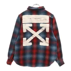 OFF-WHITE (オフホワイト) 17AW Flannel Shirts ウールネルシャツ 長袖チェックシャツ レッド/ブルー OMGA001F17590017