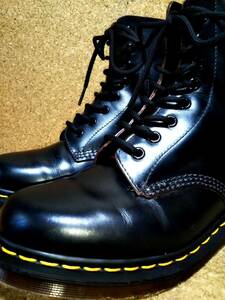 【Dr.MARTENS】ドクターマーチン 英国製 1460Z VINTAGEモデル 8ホールブーツ UK7 (26cm ) イングランド製 BLACK 初期型復刻【美品】