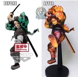 BANPRESTO 鬼滅之刃 MAXIMATIC 竈門炭治郎 改造 日の呼吸 水の呼吸リペイント 二次元彩色