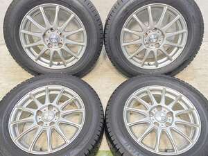 中古タイヤ スタッドレスタイヤ ホイールセット 4本セット 215/60R16 RAVRION LUMIERE 16x6.5 3.8 114.3-5穴 GY アイスナビ 8