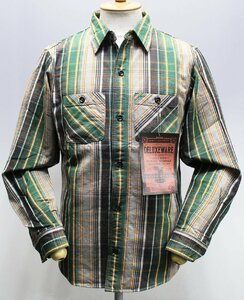 Deluxeware (デラックスウエア) MV-03...SPRING CHECK / スプリングチェック ミディアムウェイトネル 未使用品 グリーン size L