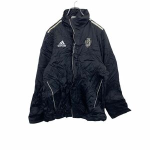 adidas ナイロンジャケット キッズ L ブラック アディダス ロゴ チェゼーナ サッカー 古着卸 アメリカ仕入 t2201-4274