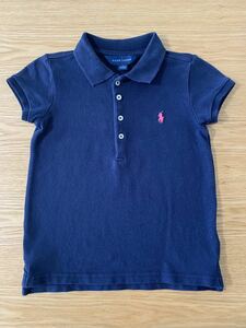 ラルフローレン　定番半袖ポロシャツ・紺　5歳用　115　ネイビー　通学　お教室