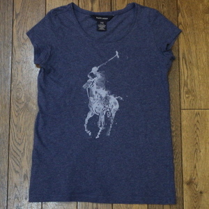 Polo Ralph Lauren キッズ Tシャツ 140 ブルー ビッグポニー ロゴ 半袖 ポロ ラルフローレン 子供服 ベビー服 kids girls 女の子