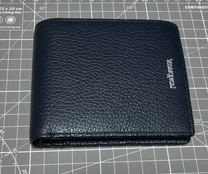 W3　新品/送料込 NEWYORKER ニューヨーカー　カラー＆チェック 財布　小銭入れ　二つ折り　ネイビー