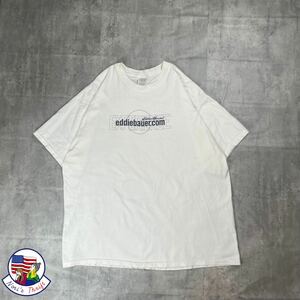 エディーバウアー ブランドロゴ Tシャツ 半袖 90s USA古着 1724