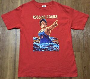 USA輸入★ローリング・ストーンズ ロックTシャツ Mサイズ★2003年製 赤 Rolling Stones