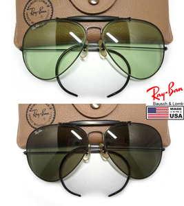 Vintage B&L RayBan OUTDOORSMAN 2チェンジャブル調光レンズChangeableボシュロム62mmブラックUSAアウトドアーズマンⅡアメリカ サングラス