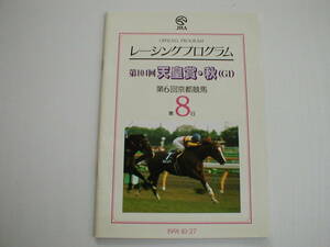 JRA レーシングプログラム 第104回天皇賞秋 第6回京都競馬第8日 1991/10/27 メジロマックイーン ホワイトストーン カミノクレッセ 