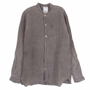 VISVIM ビズビム 0114105011017 14SS LONG RIDER SHIRT L/S ヘリンボーン ロング ライダー スタンドカラー 長袖 シャツ【中古】