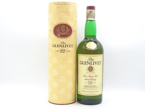 同梱不可 1円～The GLENLIVET 12年 グレンリベット ピュアシングルモルトスコッチウイスキー 1000ml 43% 箱入 V009027