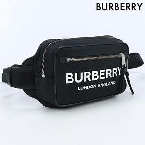 1/12はさらに+11倍 中古 バーバリー ウエストバッグ ユニセックス ブランド BURBERRY ウエストバッグ ナイロン 8021089 ブラック バッグ