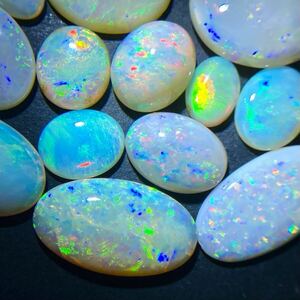 遊色効果!!〔天然ホワイトオパール30点おまとめ100.5ct〕o 約20.1g 裸石 宝石 white opal ルース jewelry ジュエリー w4B12