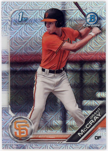 GIANTS新人外野▲GRANT McCRAY/2019 1st BOWMAN CHROME DRAFT PROS MOJOリフ版!