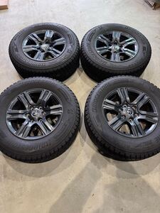 ハイラックス純正アルミ新車外し&ブリジストン ブリザック DM-V3 265/65R17 4本セット プラドマットブラックエディションで1シーズン使用