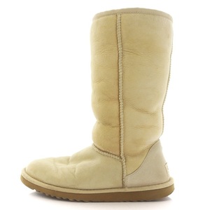 アグ オーストラリア UGG australia CLASSIC TALL II ムートンブーツ ロング シープスキン ロゴ 6 23.0cm ベージュ 5815