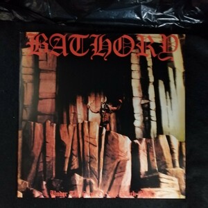 D04 中古LP 中古レコード　BATHORUY under the sign of the black moon スウェーデン盤　BMLP666-3 ブラックメタル