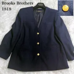 【希少】Brooks Brothers 紺ブレ 金ボタン ノーカラー