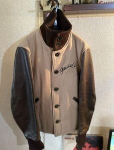 GAVIAL 1st STADIUM JACKET袖レザースタジャン