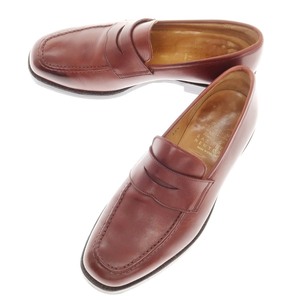 【中古】クロケットアンドジョーンズ CROCKETT&JONES バーニーズニューヨーク別注 READING コインローファー レッドブラウン【サイズ7E】