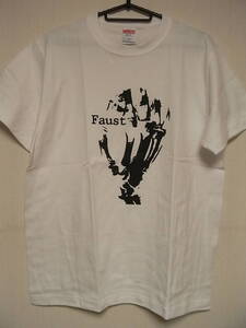 即決★新品ジャーマンロック関連Ｔシャツ★ファウスト★FAUST★ホワイトボディ×ブラックプリント★S/M/Lサイズ対応可能