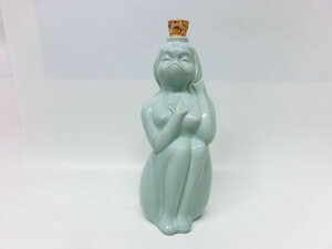 57▲a068☆同梱不可　中古品　陶芸品　カッパデザイン酒器　約10.0×25.0cm　一輪挿し　インテリア　オブジェ　現状渡し▲