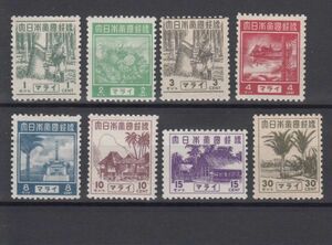 JPS#9M1-8/南方占領地 マライ 正刷切手 1-30C（1943-44）[T037]マレーシア,日本切手