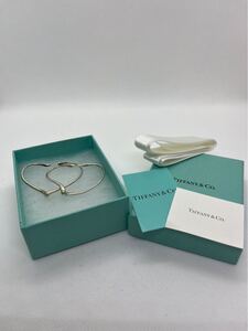 Tiffany & Co. ティファニーエルサペレッティ 925 silver オープンハート ピアス シルバー 箱付