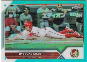 23 Topps Chrome NPB Aqua Refractor 菊池涼介(099/199)