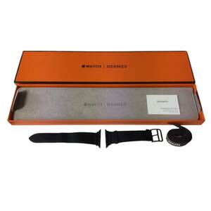 【中古品】HERMES エルメス アップルウォッチ用ベルト 42mm用 Z刻印 ブラック 箱あり L76241RE