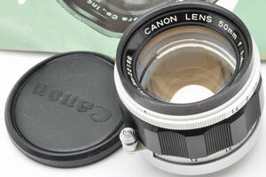 CANON LENS 50mm F1.4 キャノン レンズ Lマウント L39 冊子 キャップ 日本製 JAPAN キヤノン カメラ Leitz ライツ Leica ライカ 50/1.4