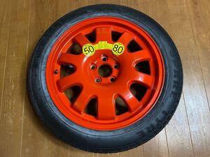 ジャガー X350 351 XJ スペアタイヤ 18インチ テンパータイヤ T135/80R18 応急用タイヤ 4.0Jｘ18FH2x15 PCD108 5穴 2R83-1007-RA XJ6 XJ8 