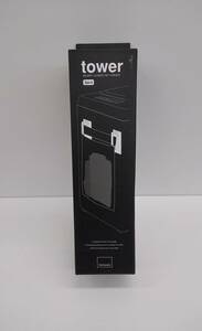 【Pkas-226】tower マグネット 洗濯ネットハンガー タワー 2個組 (ブラック)