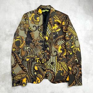 【美品】VERSACE JEANS ヴェルサーチ ジーンズ 総柄 バロッコ ジャケット 高級 