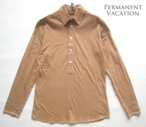 美品フランス製!!パーマネント バケーション PERMANENT VACATION*定価3.2万 カットソープルオーバーシャツ M 茶