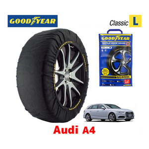 GOODYEAR 正規品 スノーソックス 布製 タイヤチェーン CLASSIC Lサイズ AUDI アウディ A3セダン / ABA-8VCZPL 225/40R18 18インチ用